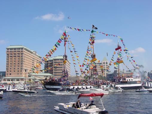 Gasparilla 2003 invasion of Tampa. Photo by Christopher Hollis