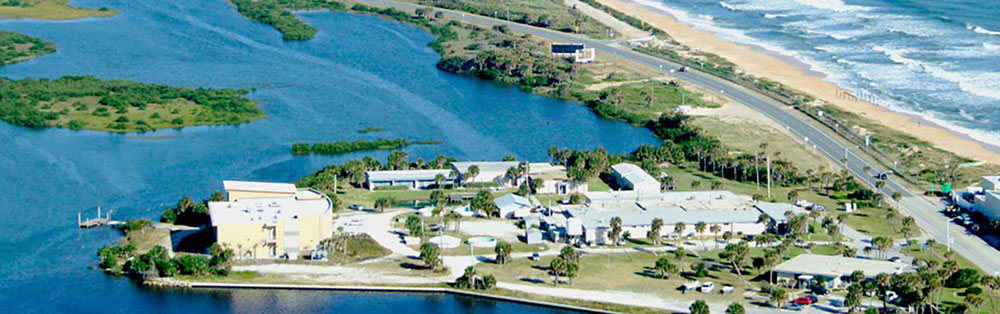 aerial of whitney lab in st. augustine