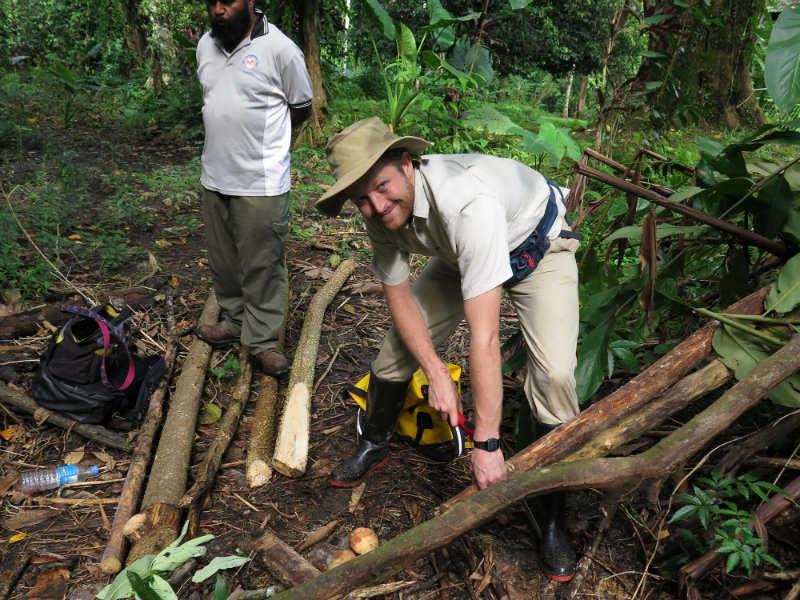 Jiri Hulcr, a forest entomologist with UF’s School of Forest Resources and Conservation, during field research in Papua New Guinea.