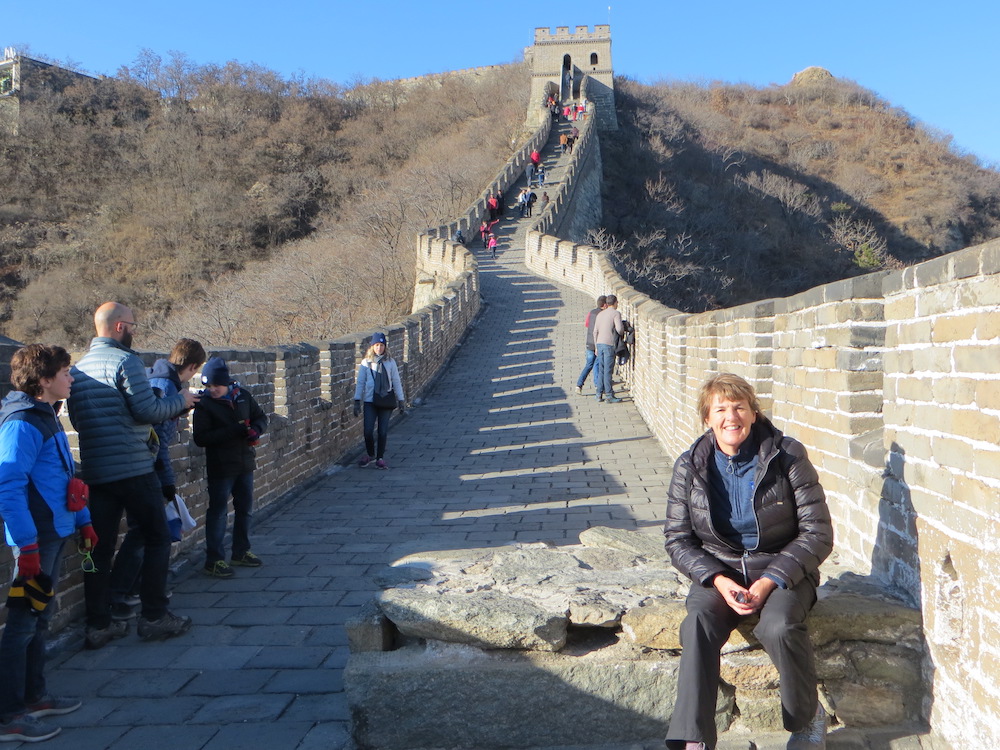 Heather Gibson on the Great Wall of china 
