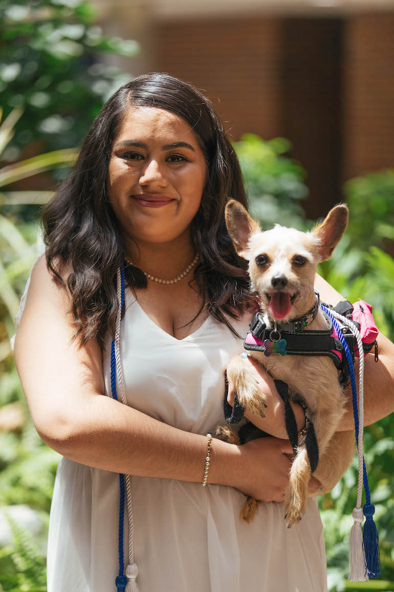 Cindy Jara and her dog Maisie