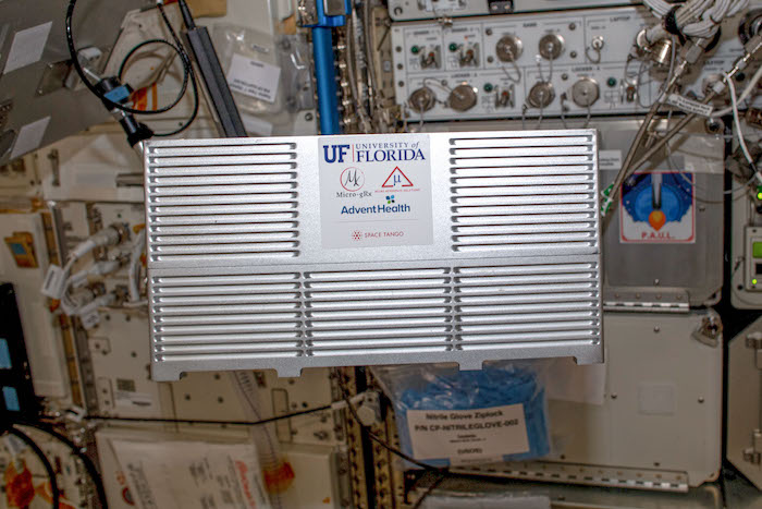 Experiment aboard the ISS