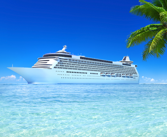 A cruise ship in the Caribbean 