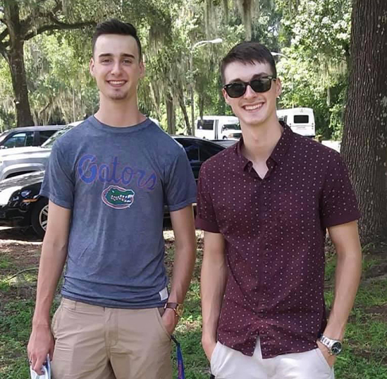 Brothers Tyler and Jaylen Reinhart on Tyler's freshman year move-in day