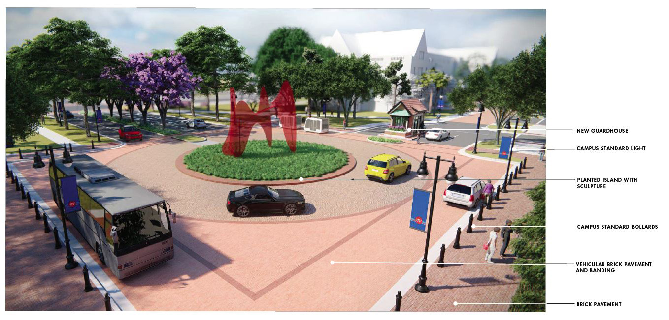 Rendering of the Northeast Campus Gateway Project entryway.