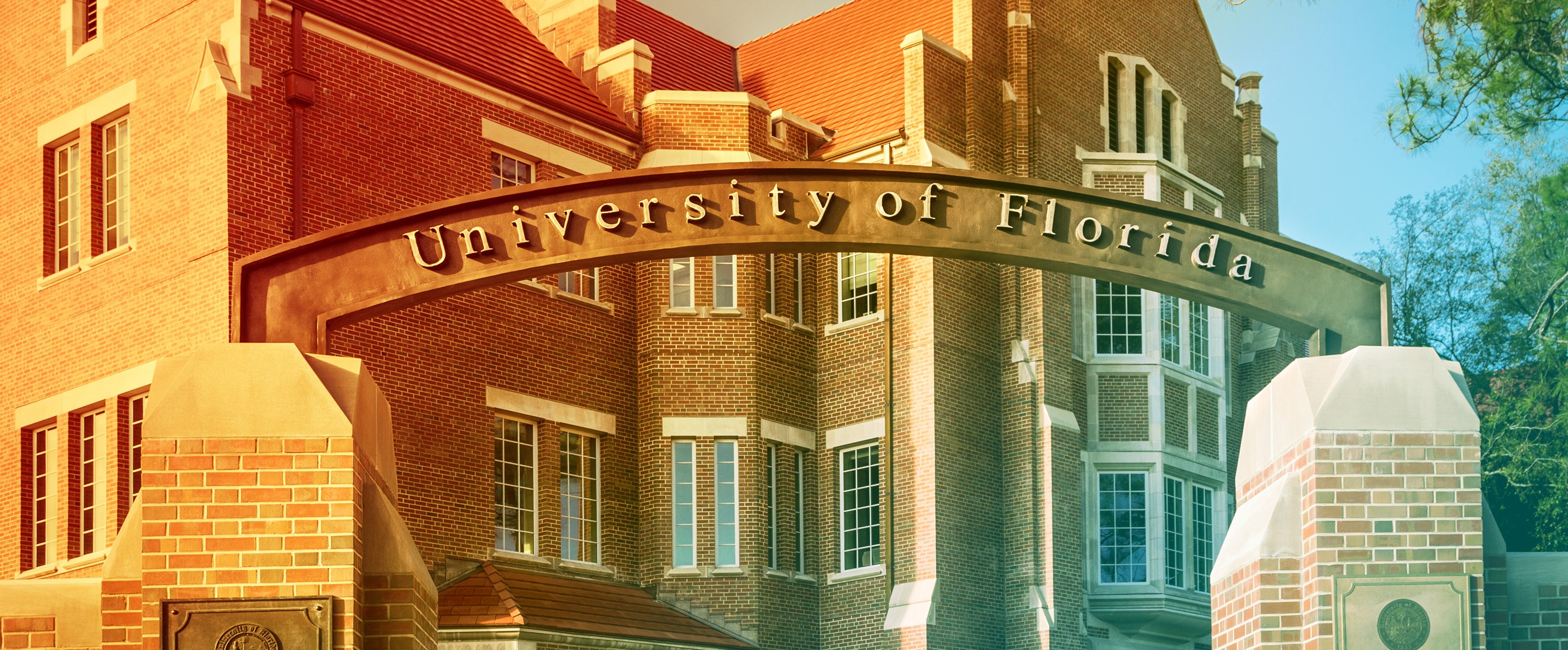 A picture of the northeast entrance of the University of Florida