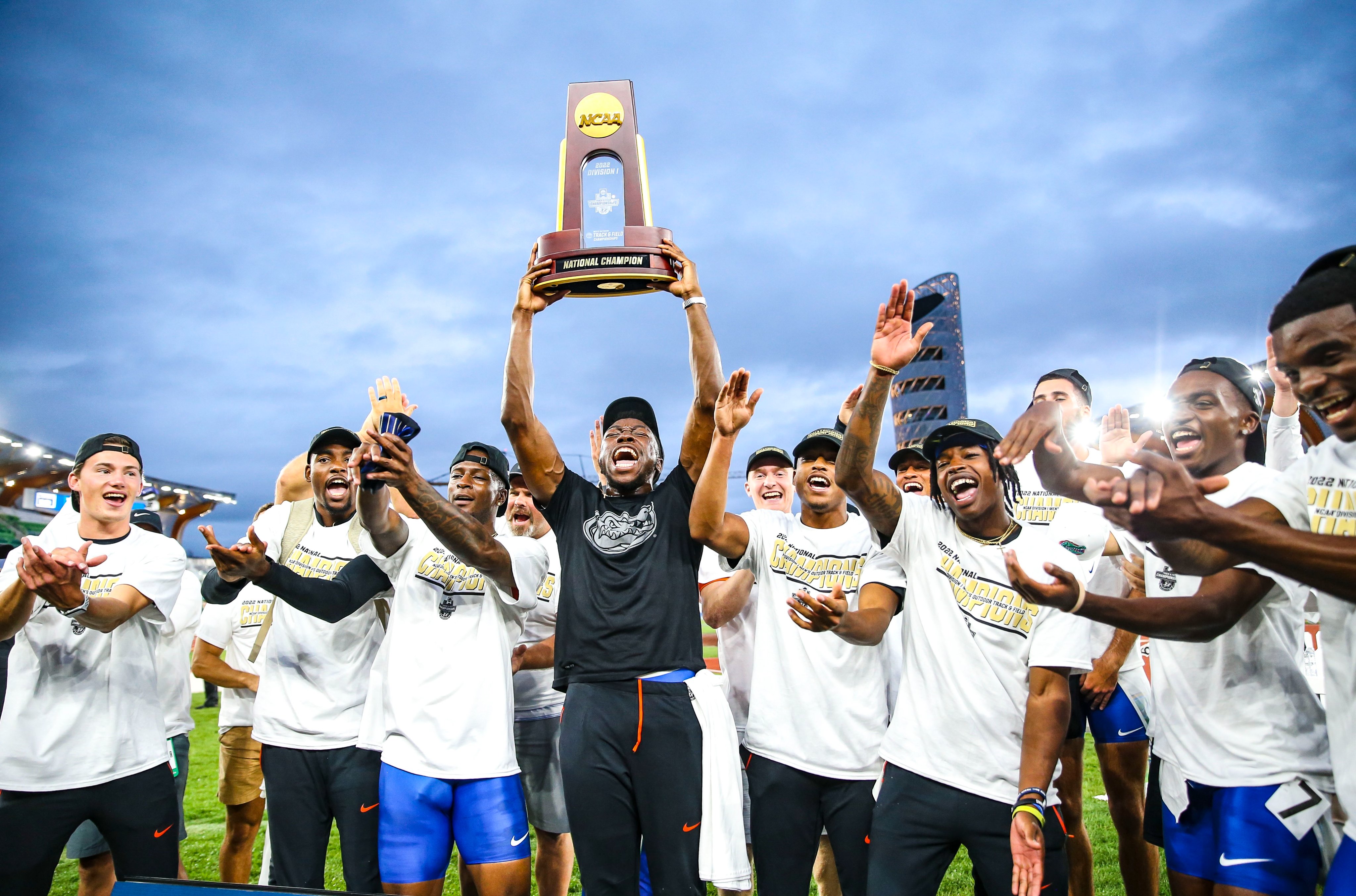 <p>Florida’s men won three event titles, claiming their fifth outdoor title and 10th title overall. Photo: UF Athletics </p>