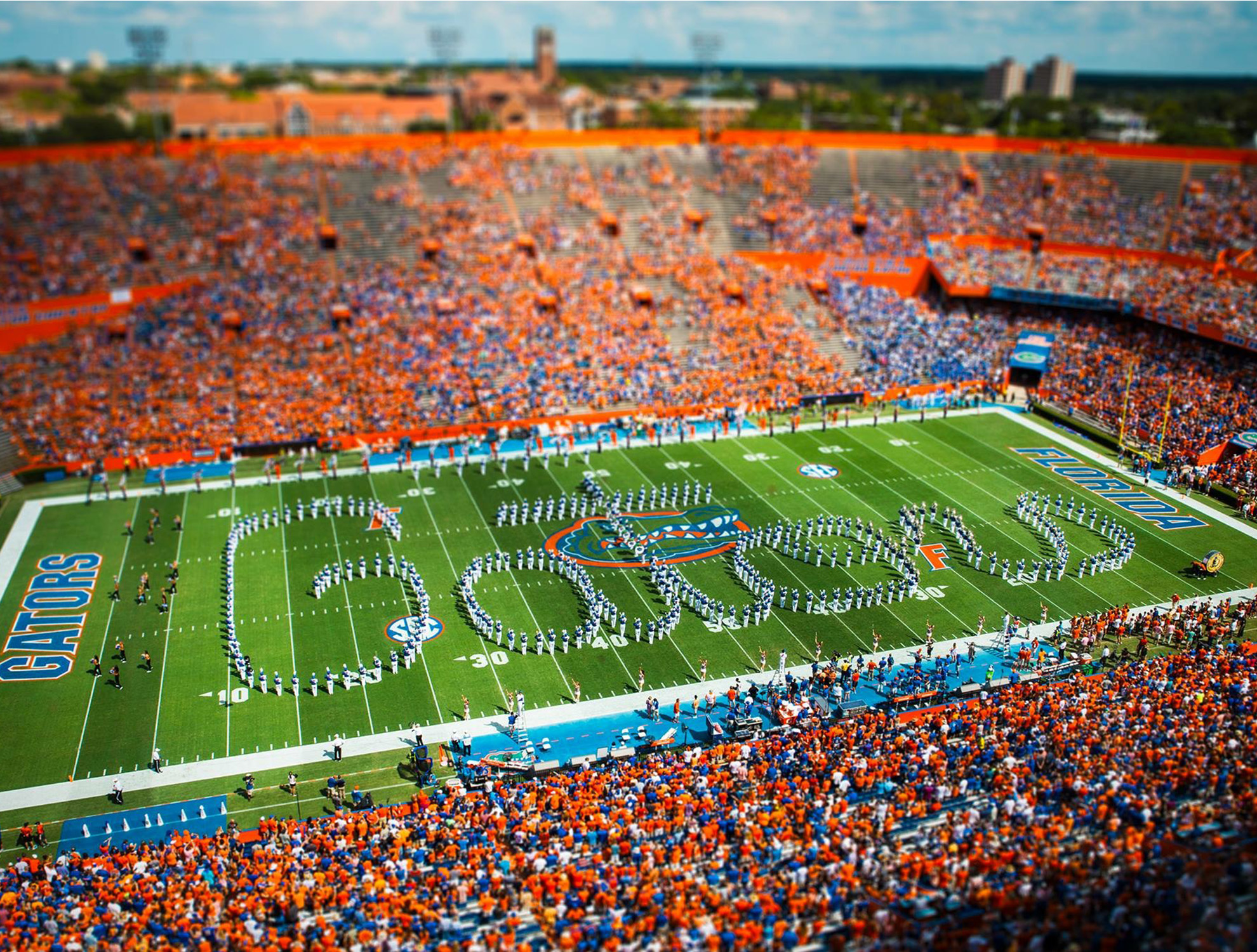 <p>The Gator Marching Band is now hard at work preparing to, once again, set the tempo for the University of Florida. Photo credit: UF/Long Duong.</p>
