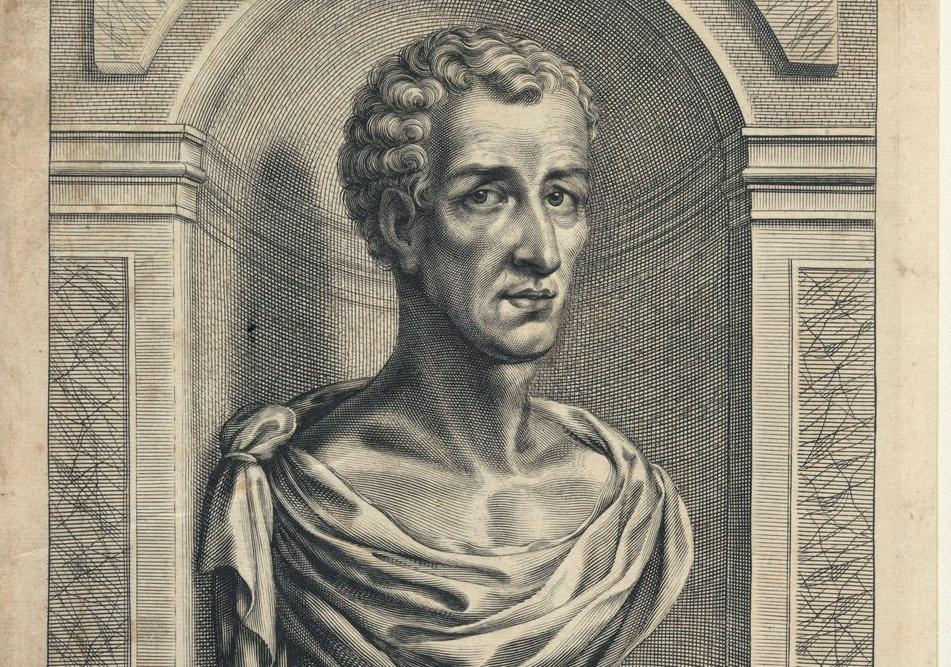 An engraving of Lucian of Samosata