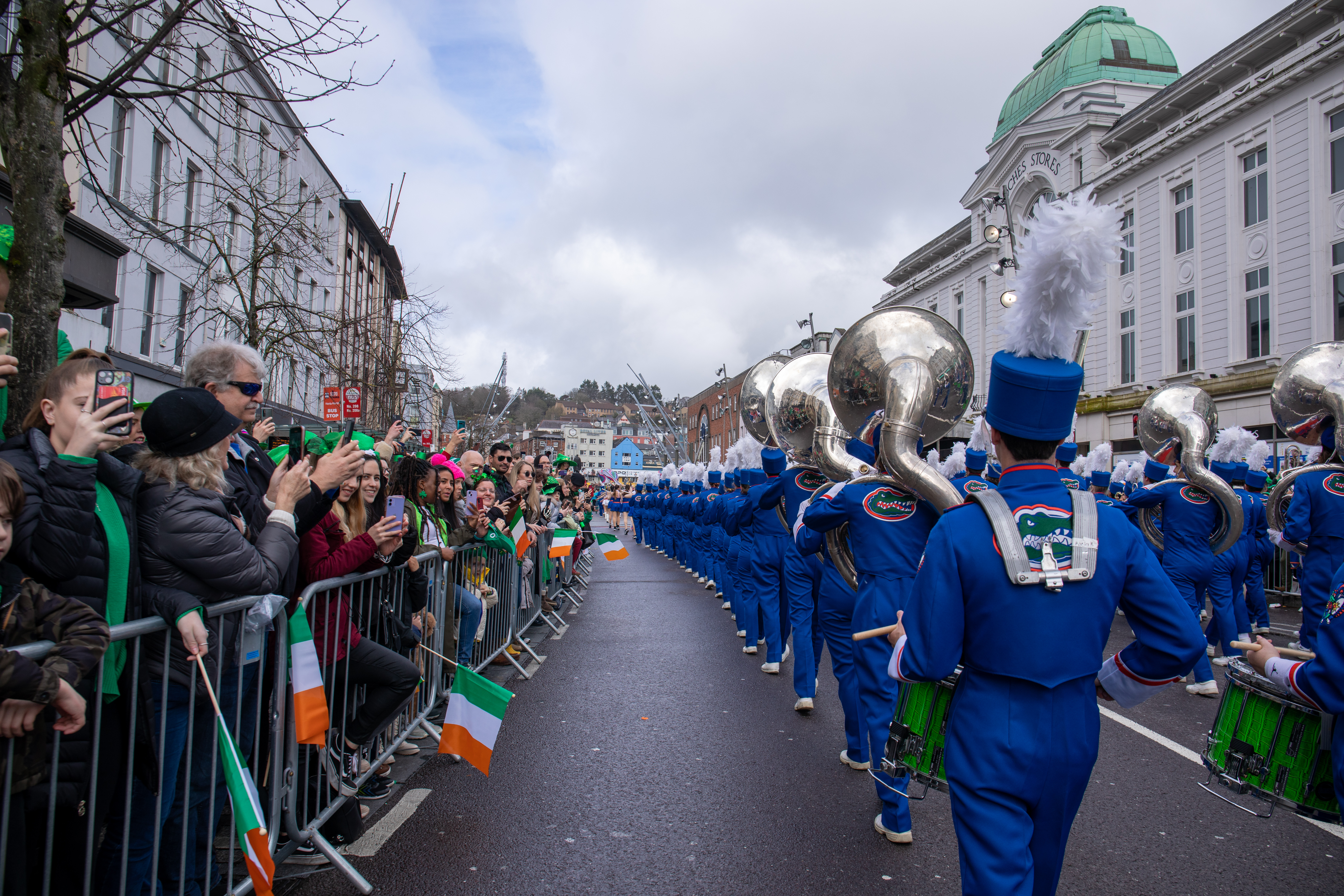A marching band in Cork, Ireland.