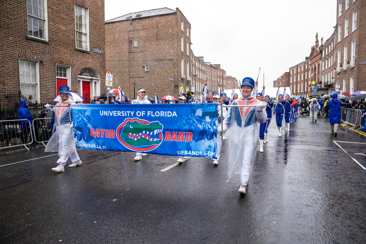 A marching band in Limerick, Ireland.