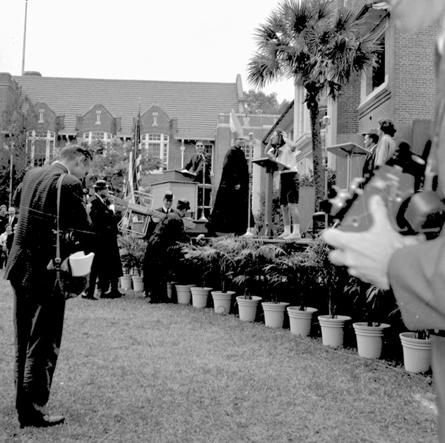A skit put on outside at the University of Florida campus in 1960.
