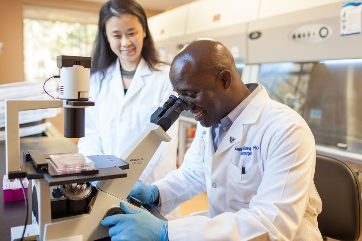 Researchers at the Preston A. Wells Jr. Center for Brain Tumor Therapy at UF Health