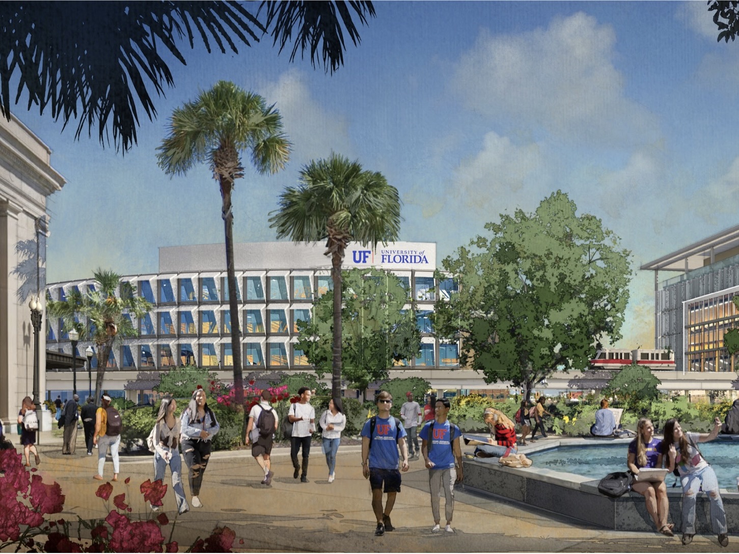 Rendering of initial new construction of site for new campus in Jacksonville.