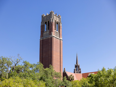 Image of UF century tower on main campus.