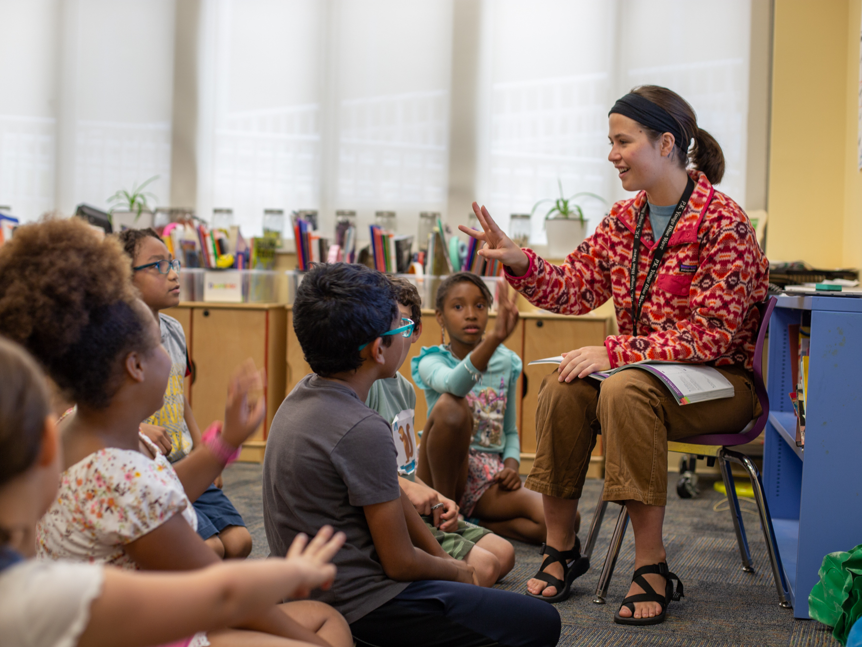 UF Online students work with children at the P.K. Yonge Developmental Research School