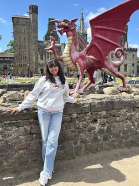 UF student Maya Venkatraman in Wales