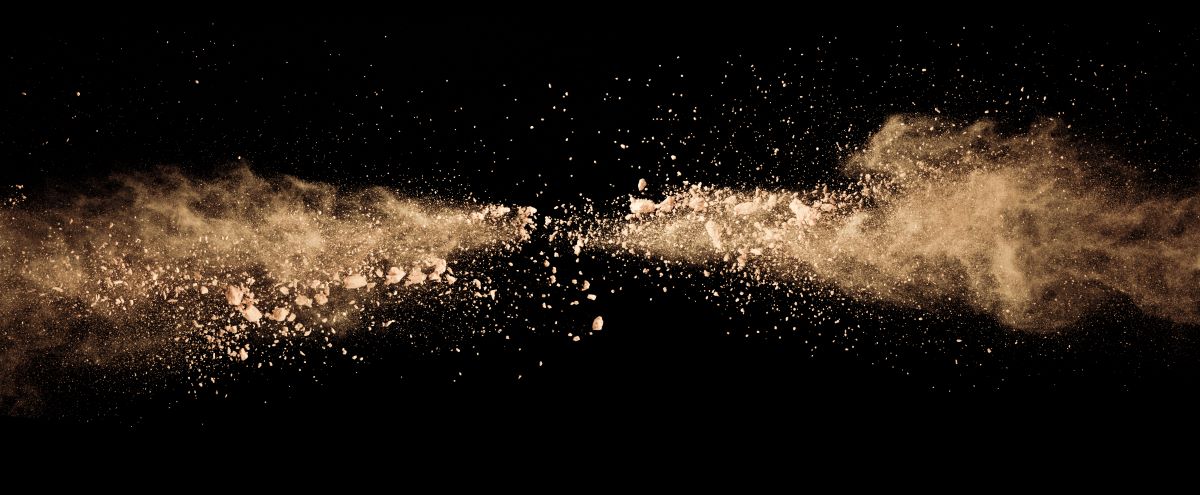 a path of particles