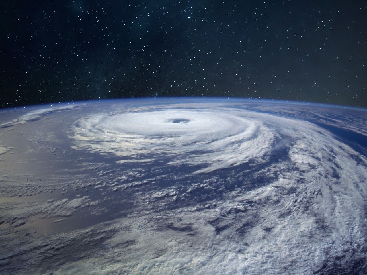 A hurricane seen from space