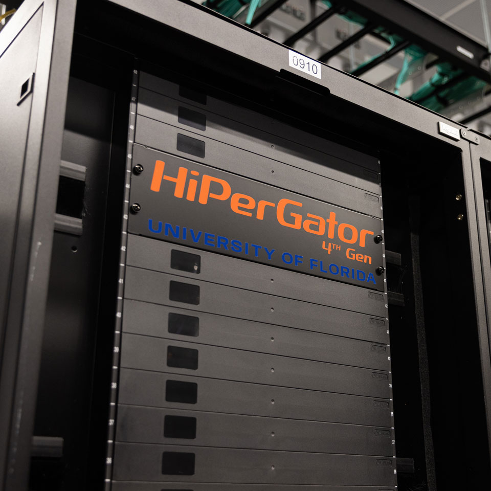 A tower of a supercomputer.